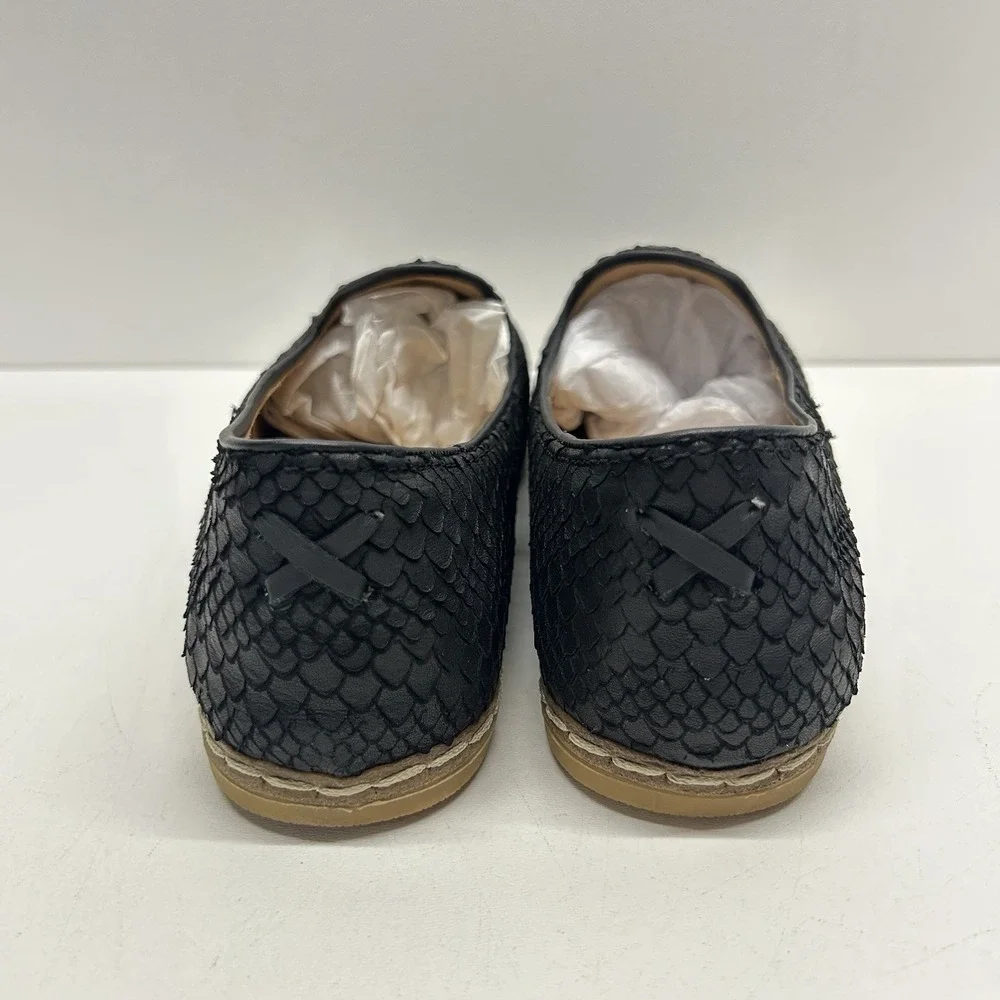 CHARIX Shoes Womens US 9 EU 39.5 Wild Black Textured Slip On Flats Casual
